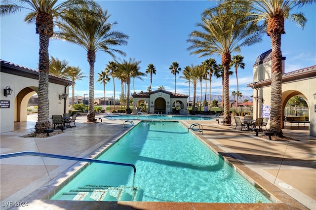 view of pool with a patio