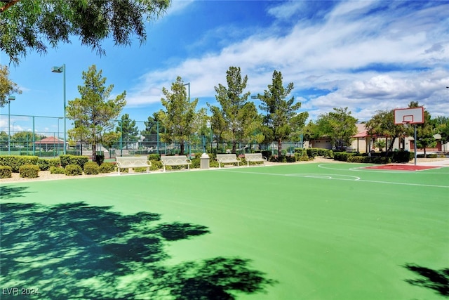 view of basketball court