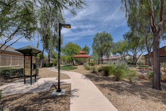 view of property's community featuring a gazebo