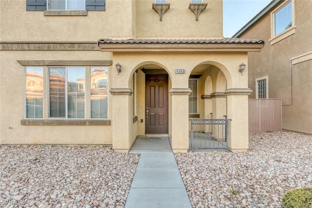 view of doorway to property