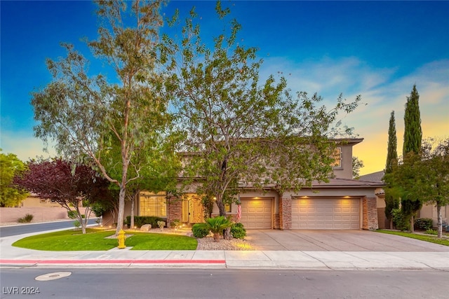 view of front of home featuring a garage