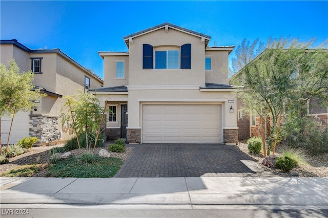 view of front of house featuring a garage