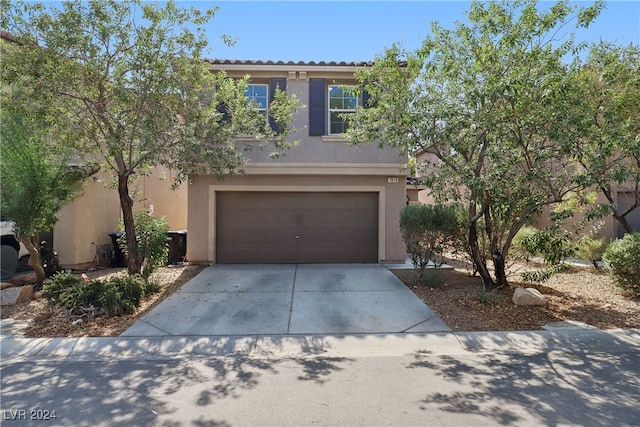 view of front facade with a garage