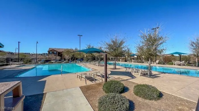 view of pool with a patio area