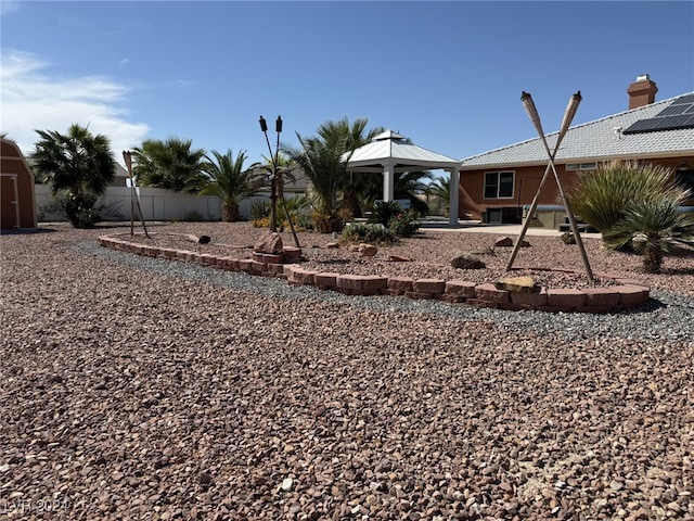 view of yard featuring a gazebo