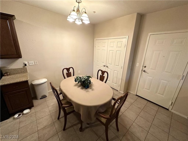 3550 Bay Sands Dr Unit 1085, Laughlin, NV 89029 - dining area with light tile patterned floors and a chandelier