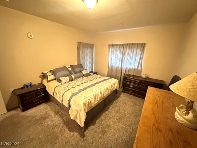 bedroom with carpet