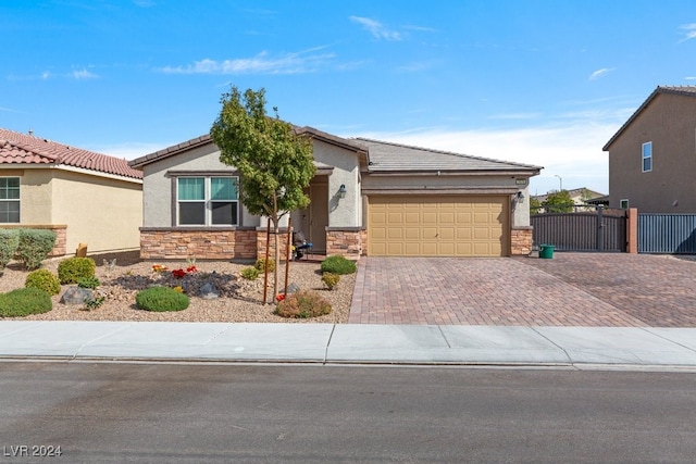 view of front of home with a garage