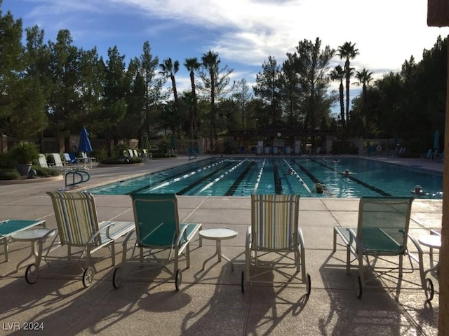 view of pool with a patio