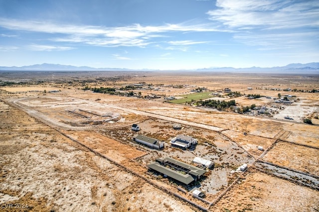 bird's eye view with a mountain view