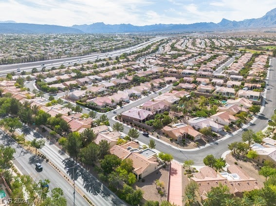 aerial view featuring a mountain view