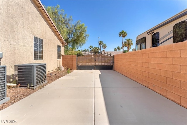 view of patio / terrace featuring central AC unit