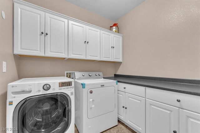 3689 Callahan Ave, Las Vegas, NV 89120 - clothes washing area with cabinet space and washing machine and clothes dryer