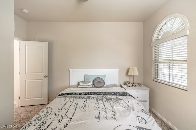 view of carpeted bedroom