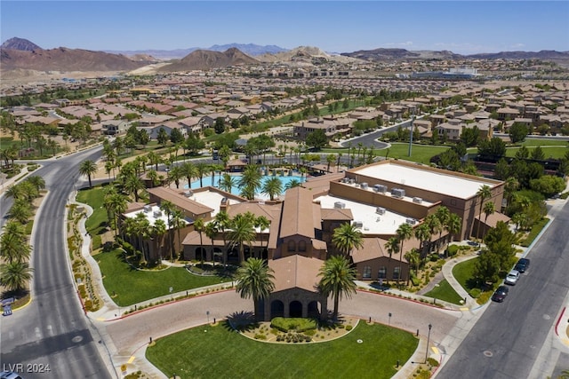 bird's eye view featuring a mountain view