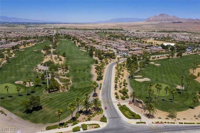 bird's eye view with a mountain view