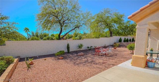 view of yard with a patio