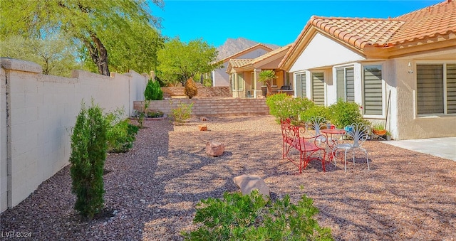 view of yard featuring a patio