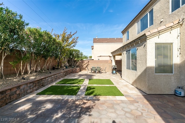 view of yard with a patio area