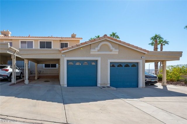 view of front of house with a carport