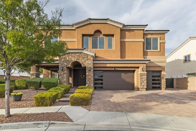 view of front of home featuring a garage