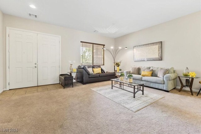 view of carpeted living room