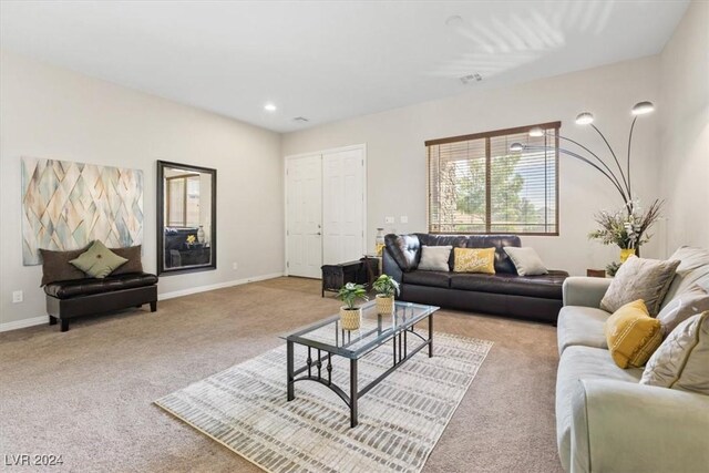 view of carpeted living room