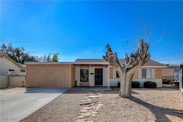 view of ranch-style home