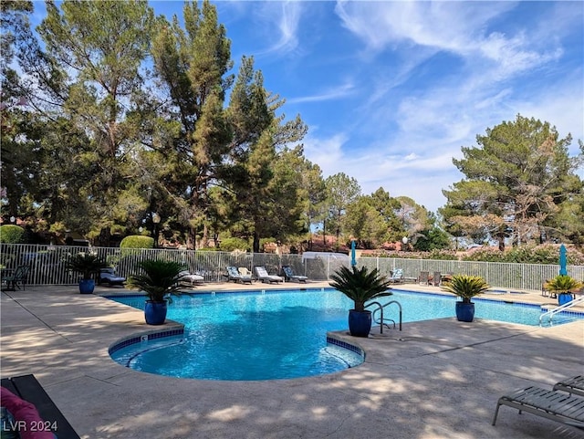 view of pool with a patio