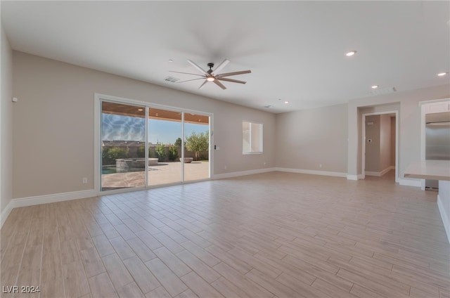 spare room featuring ceiling fan