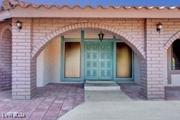 view of doorway to property