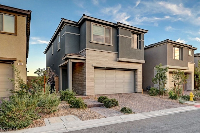 view of front of house featuring a garage