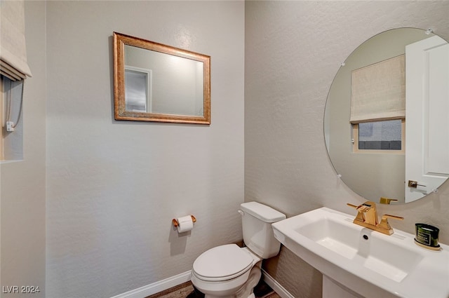 bathroom featuring sink and toilet