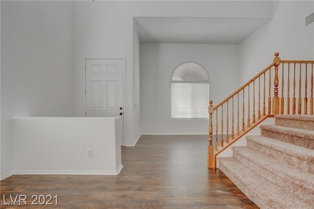 interior space with hardwood / wood-style floors