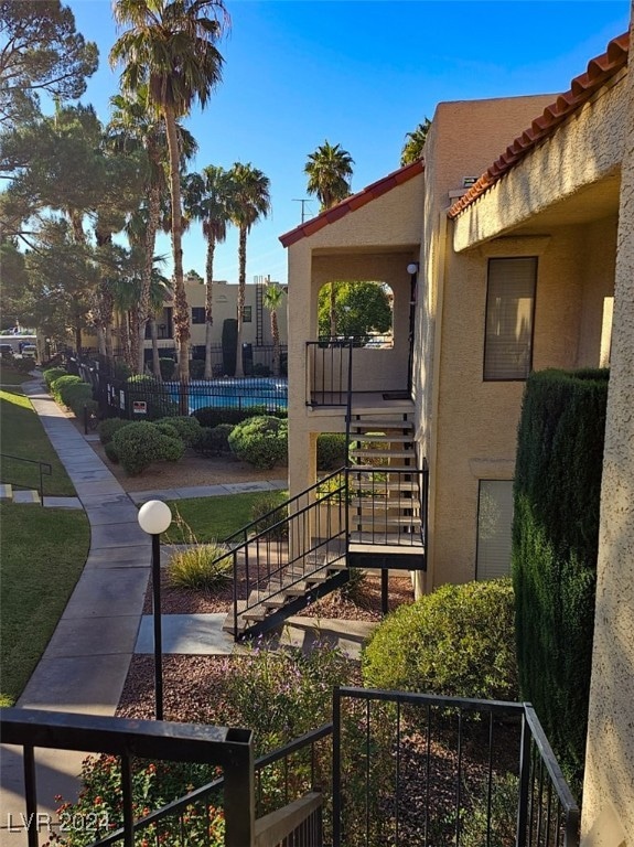 view of property's community featuring a pool