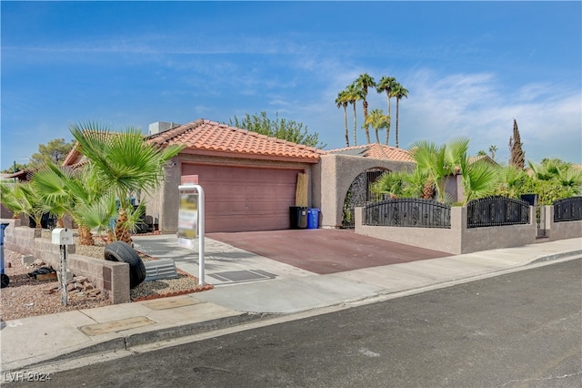 view of front of home featuring a garage