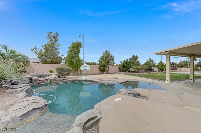 view of pool with a patio area