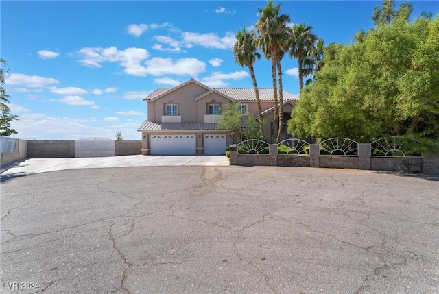 view of front of home featuring a garage