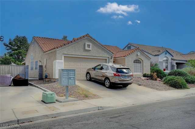 view of front facade featuring a garage