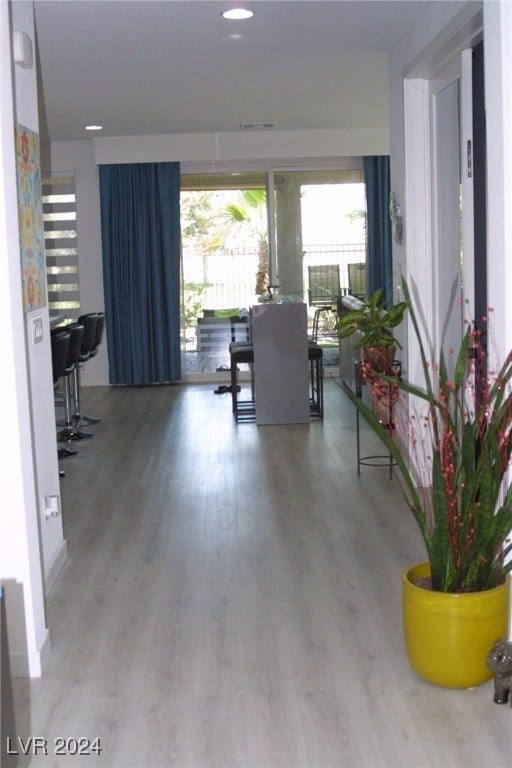 interior space featuring hardwood / wood-style floors