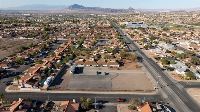 bird's eye view featuring a mountain view