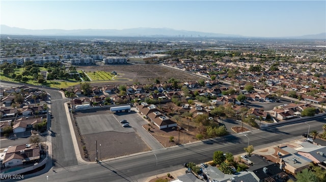 aerial view with a mountain view