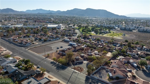 bird's eye view with a mountain view