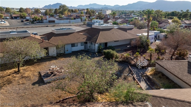 bird's eye view featuring a mountain view