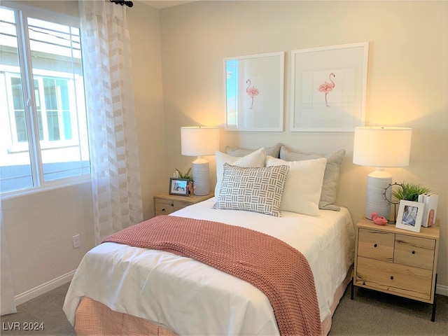 view of carpeted bedroom