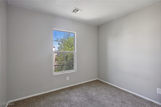 unfurnished room with carpet floors