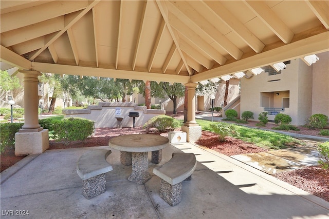 view of patio with a gazebo