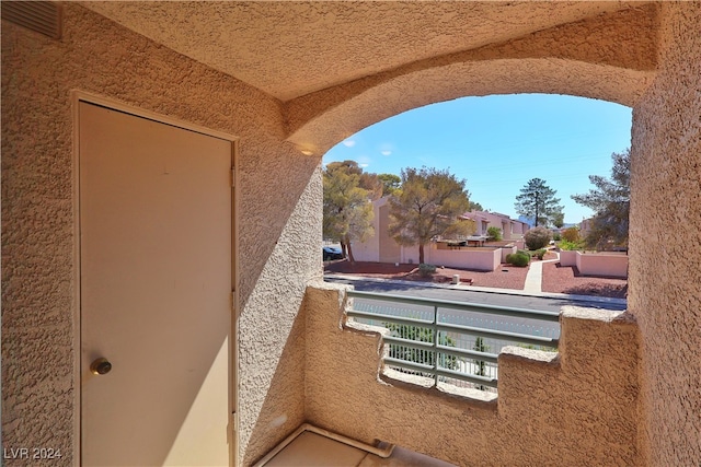 view of patio / terrace with a balcony