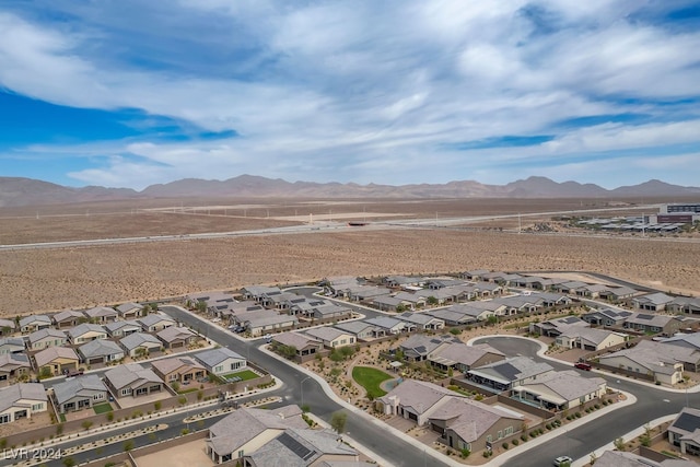 aerial view with a mountain view