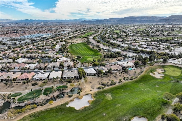 aerial view featuring a mountain view